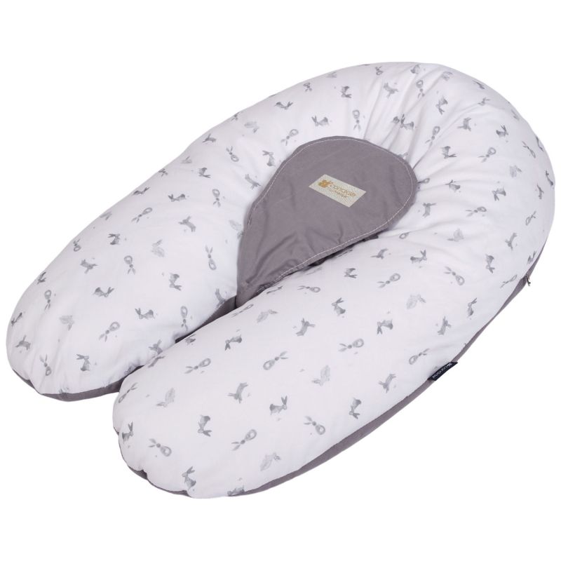 Coussin de grossesse Multirelax en coton lapins Candide Produit 1