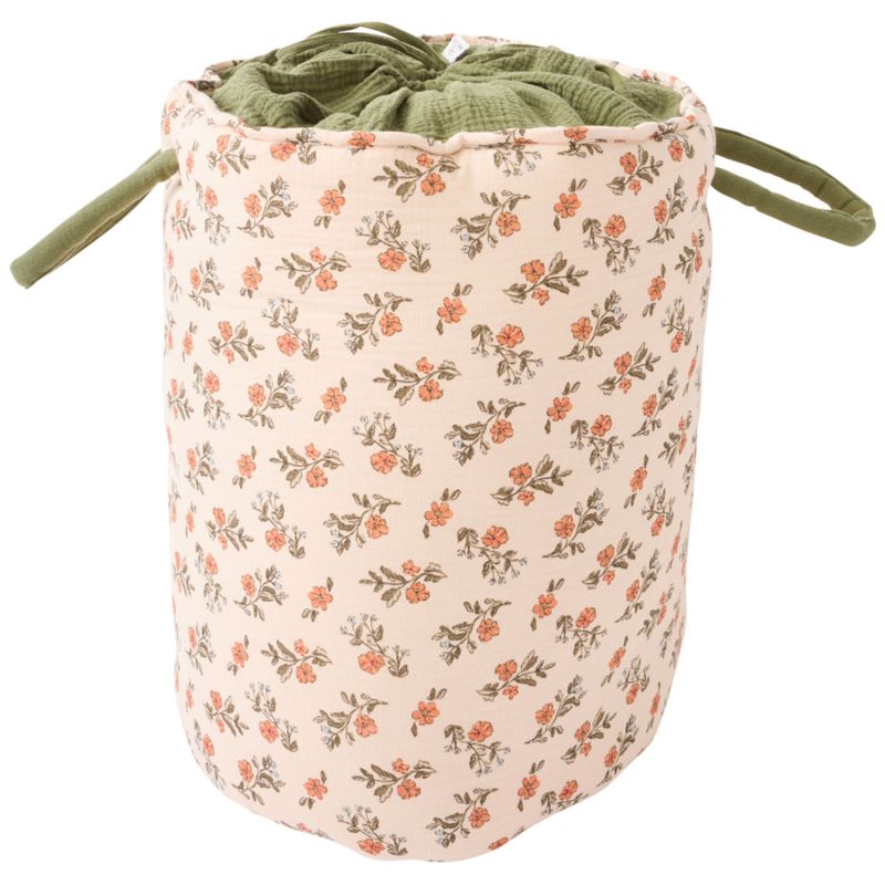 Maxi panier de rangement à anses fleurs et fougère (40x45 cm) BB & Co Produit 1