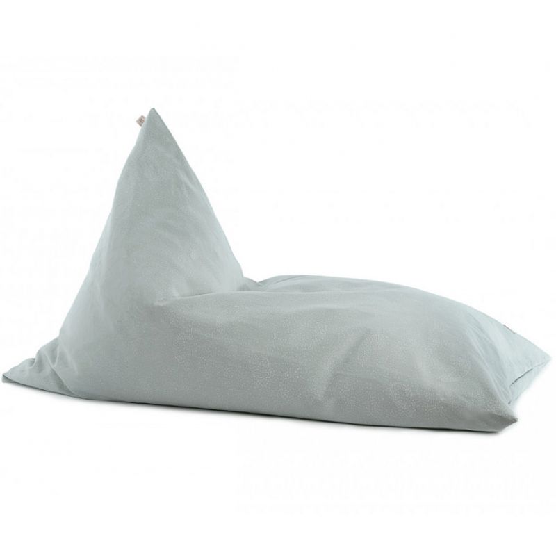 Pouf géant Essaouira White bubble Aqua (115 x 77) Nobodinoz