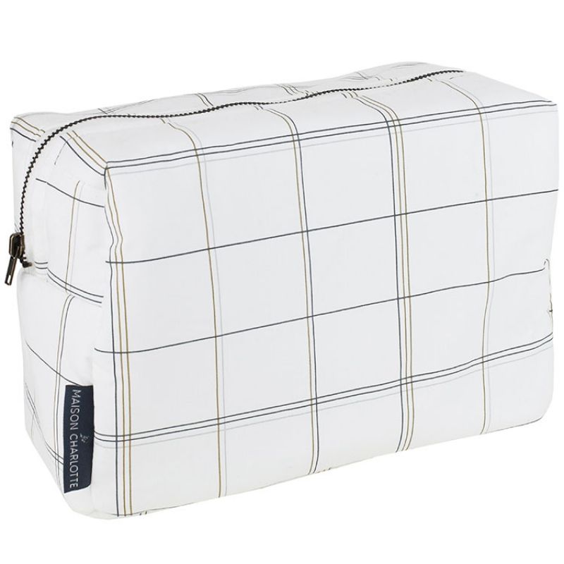 Trousse de toilette Saint Honoré carreaux Maison Charlotte