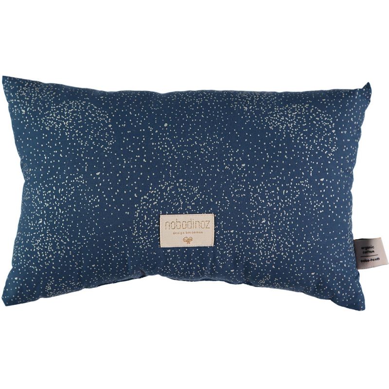 Coussin rectangulaire Laurel Gold bubble Night blue (22 x 35 cm) Nobodinoz
