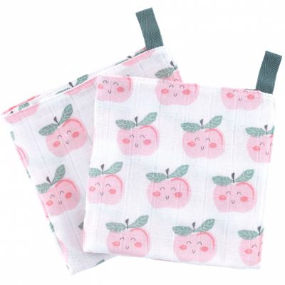 Lot de 2 barbouillettes Pomme d'amour (30 x 30 cm) Little Crevette