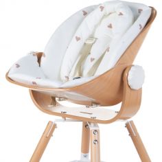 Coussin réducteur naissance pour chaise haute Evolu Newborn Jersey coeurs dorés - Childhome