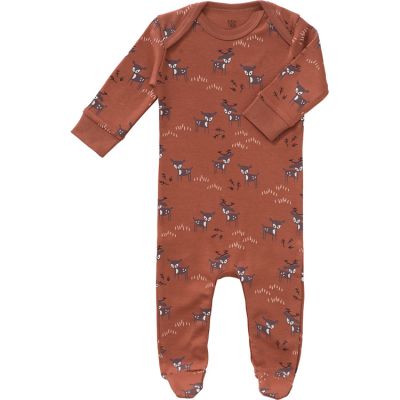 Pyjama en coton bio Deer amber brown (naissance : 50 cm)