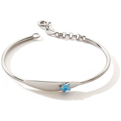 Gourmette rigide ovale Etoile (argent 925)