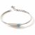 Variation Argenté, bleu du produit Gourmette rigide ovale Etoile (argent 925) de la marque Baby bijoux