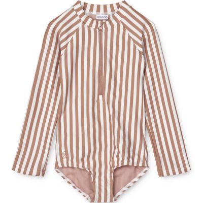 Combinaison maillot de bain Magali Tuscany rose et crème (18-24 mois)  par Liewood