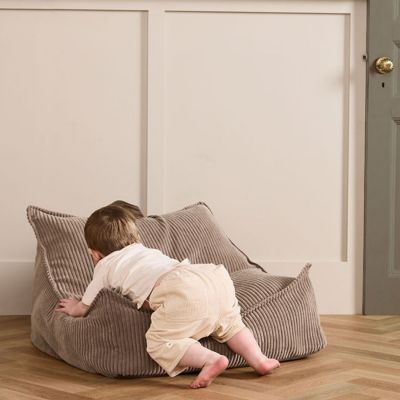 Fauteuil Pouf Gris-Brun