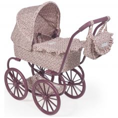 Landau pour poupée grandes roues Cherry Fleurs - Pasito a pasito