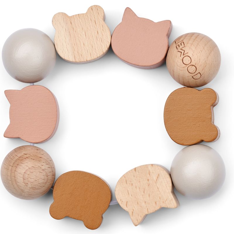 Hochet en bois Allie tuscany rose mix Liewood