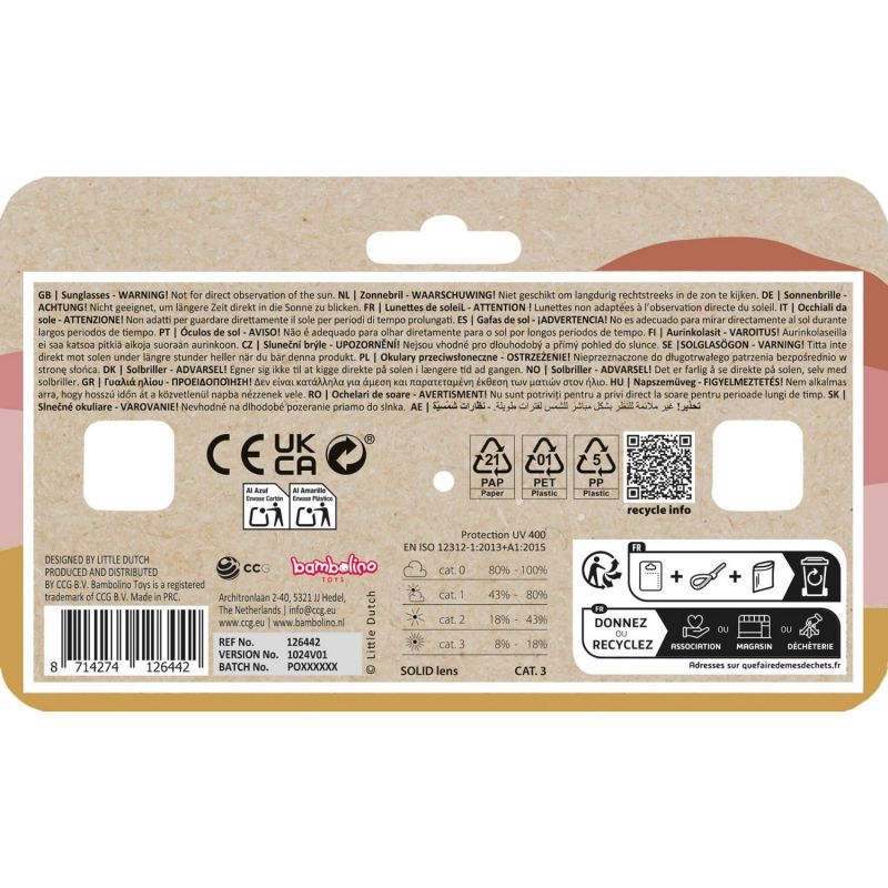 Lunettes de soleil Flower Pink Little Dutch Packaging 5