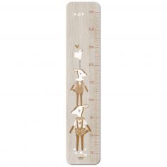 Toise en bois Faon Camel personnalisable - Charlie et Suzie