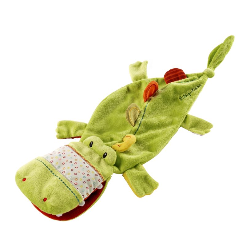 Doudou marionnette crocodile Théophile Lilliputiens