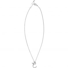 Collier chaîne La petite majuscule argent (personnalisable) - Padam Padam