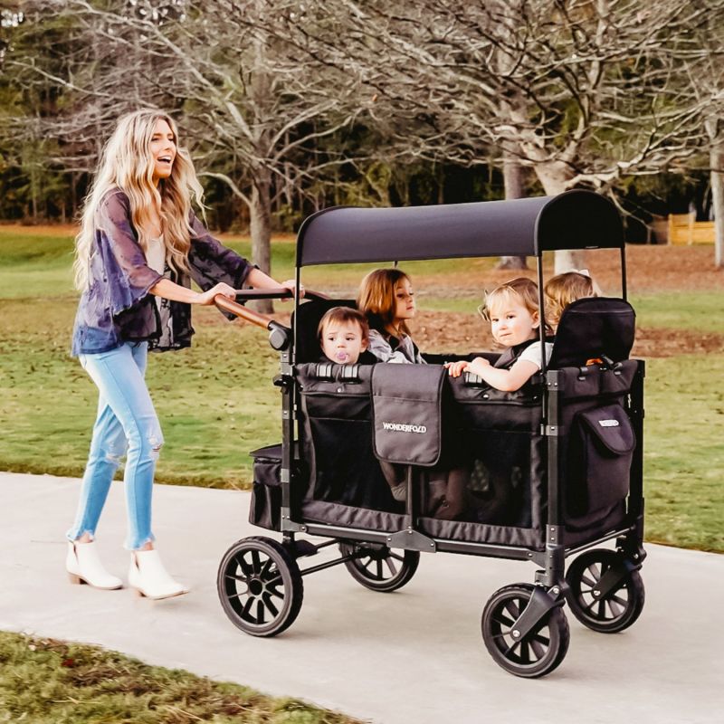Chariot de transport enfant W4 Elite Volcano Black (4 places) Wonderfold Ambiance 2