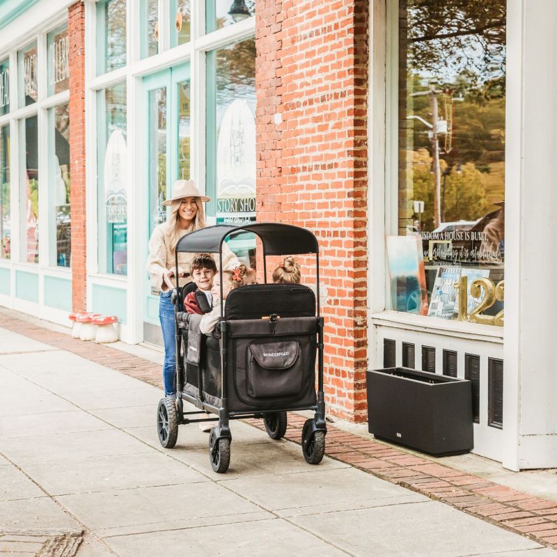 Chariot de transport enfant W4 Elite Volcano Black (4 places) Wonderfold Ambiance 9