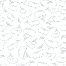 Papier peint motif baleines (10 m)  par Lilipinso