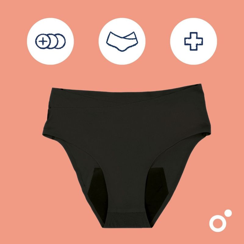 Culotte post-partum Flowly Black (L-XL-2XL) Doomoo Ambiance 5