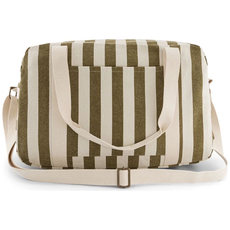 Sac à langer Raphaël rayé Olive-Greige Rose in April Produit 1