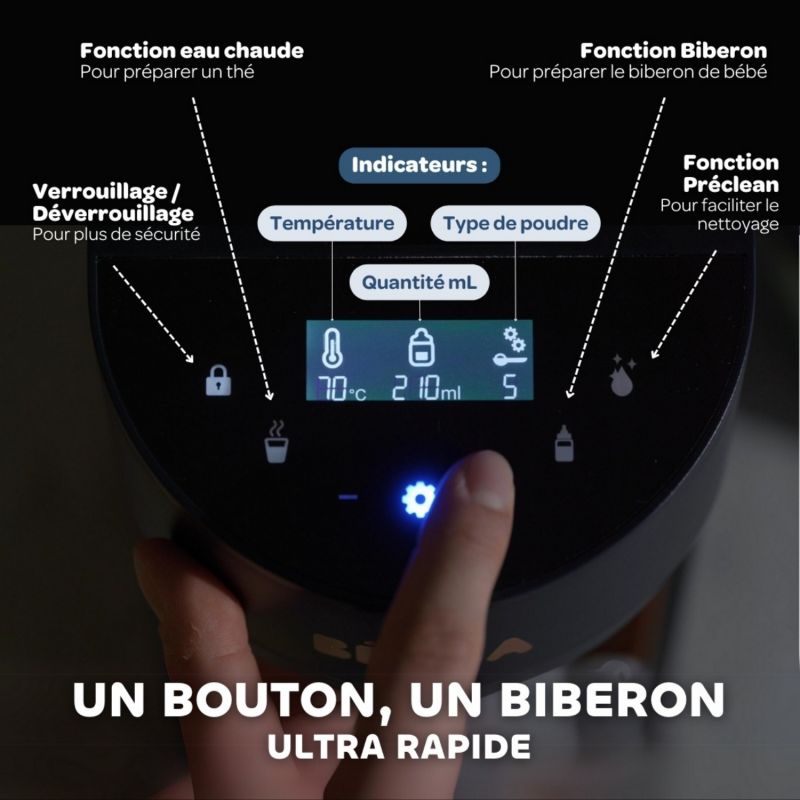 Préparateur de biberons Milkeo Plus Night blue V2 Béaba Ambiance 8