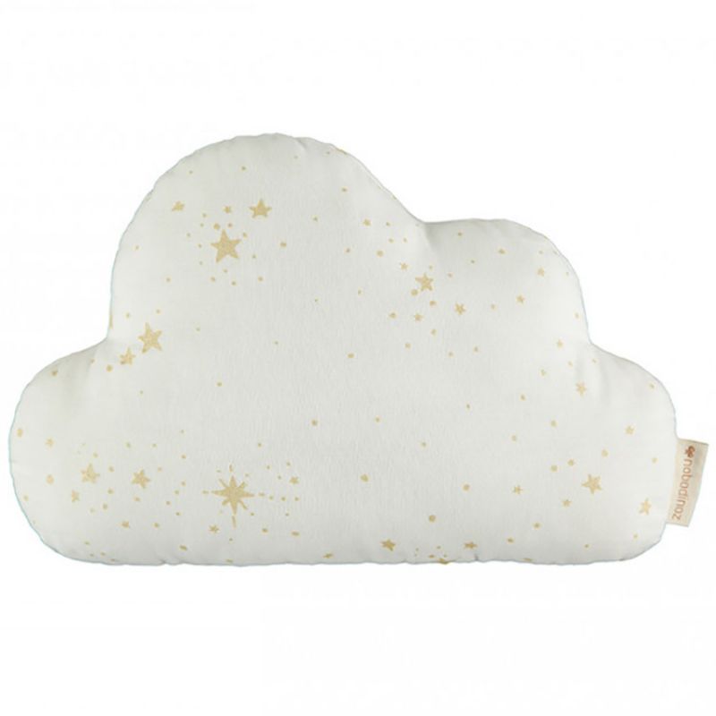 Coussin nuage Gold stella blanc (24 x 38 cm) Nobodinoz