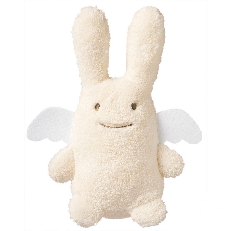 Petite peluche hochet Ange lapin ivoire (12 cm) Trousselier