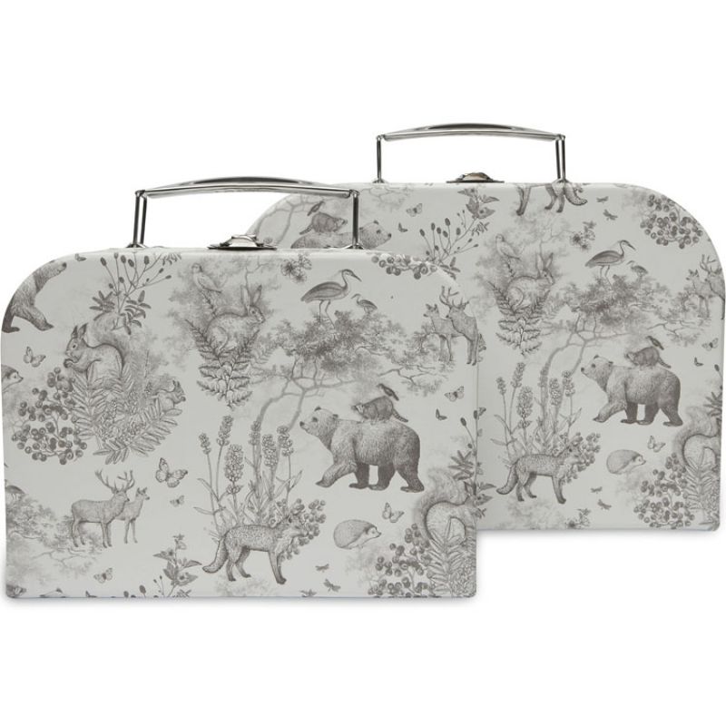 Lot de 2 valisettes de rangement Pimpelmees Forest Animals Jollein