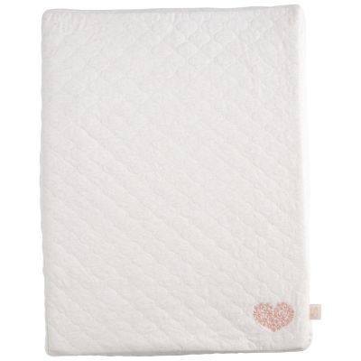 Matelas à langer + serviette éponge Petit Cœur (52 x 68 cm)