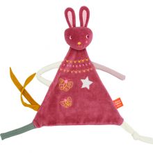 Doudou Z'anepasperdre lapin rose (personnalisable)  par L'oiseau bateau