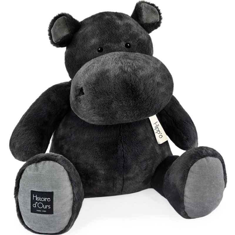 Peluche géante Hippo gris anthracite (85 cm) Histoire d'Ours