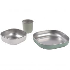 Coffret repas inox sage green