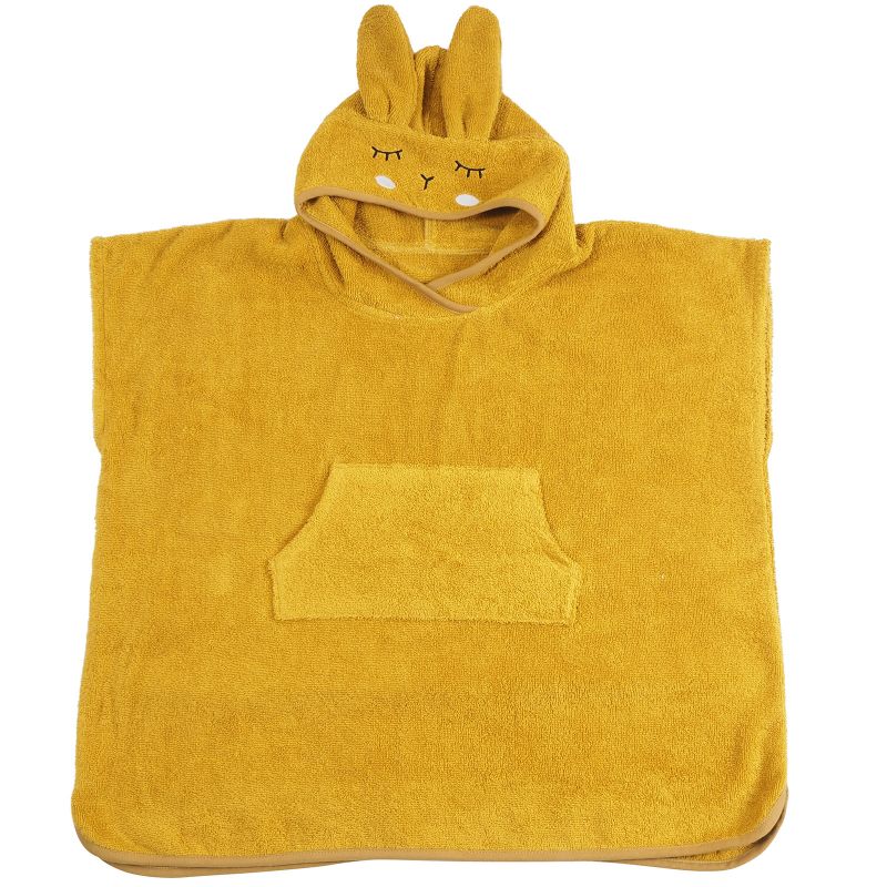 Poncho de bain Lapin moutarde Kikadu