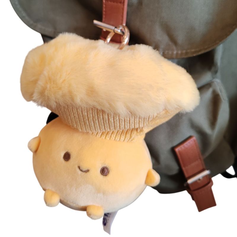 Porte-clé peluche Champignon Chanterelle (15 cm) Bazuuyu Produit 4