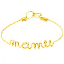 Bracelet Mamie en fil Gold-filled or jaune 585° (15 cm)  par Hava et ses secrets