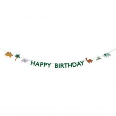 Bannière Happy Birthday Dino (4,5 m) - Party Deco