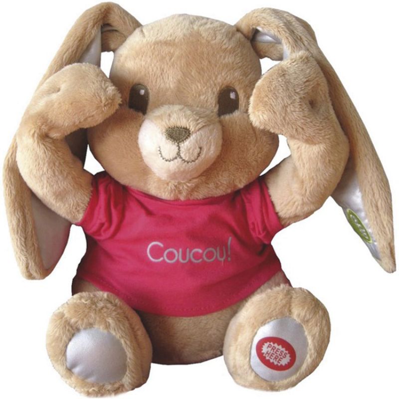 Peluche musicale Les doux Bidous Coucou lapin (25 cm) Pioupiou et Merveilles