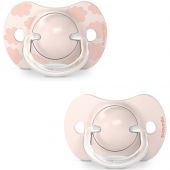 Lot de 2 sucettes symétriques SX PRO 0/6mois Dreams rose