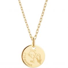 Collier chaîne dessin Ange personnalisable (plaqué or) - Petits trésors