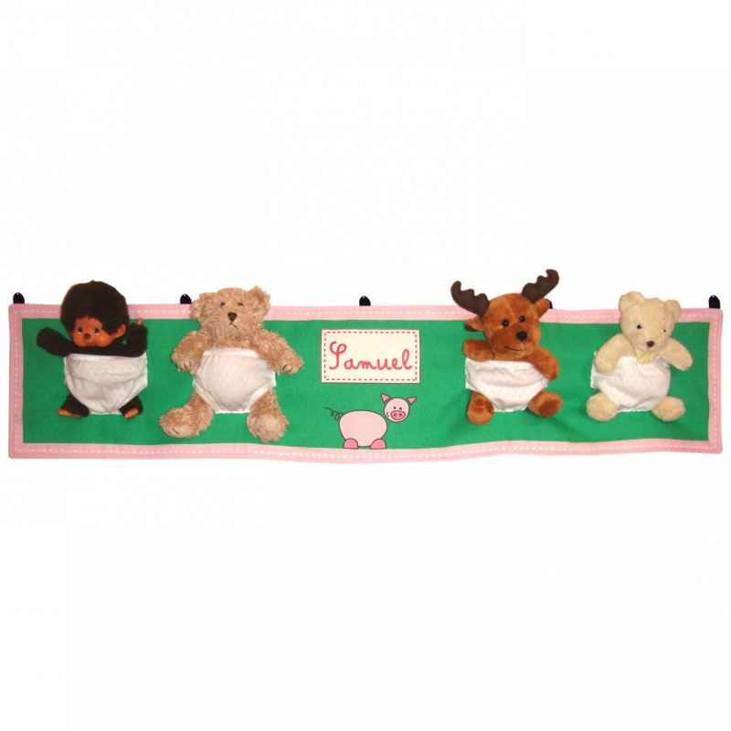 Range-doudous vert pétant (personnalisable) Les Griottes