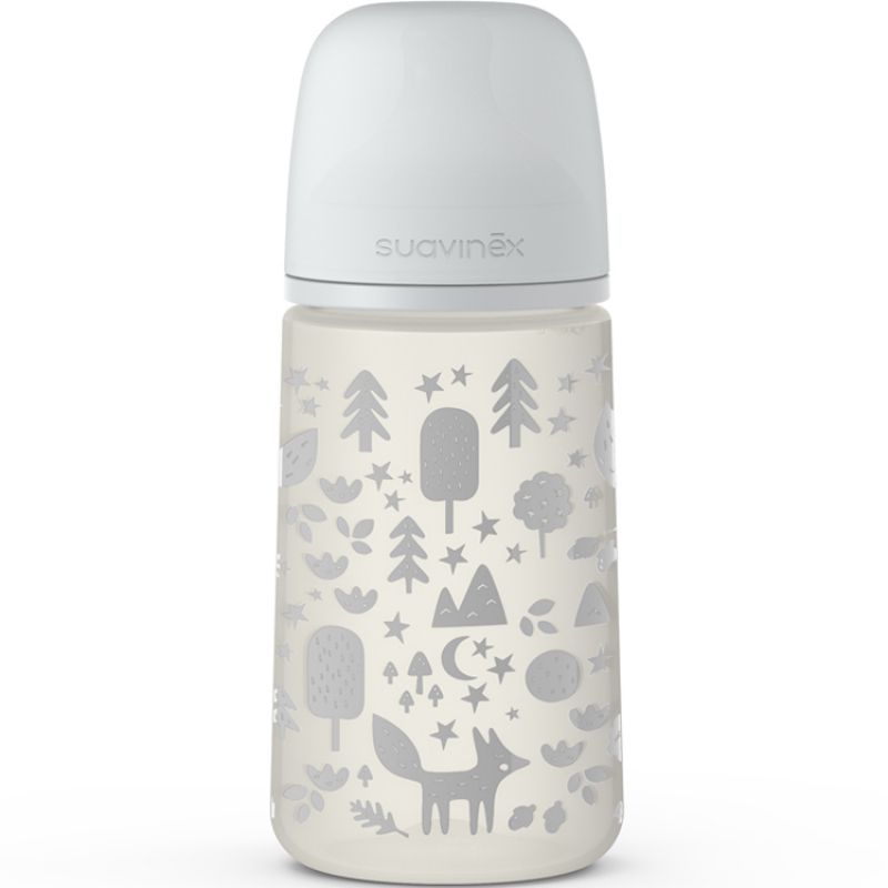 Biberon avec tétine symétrique SX PRO M renard gris (270 ml) Suavinex