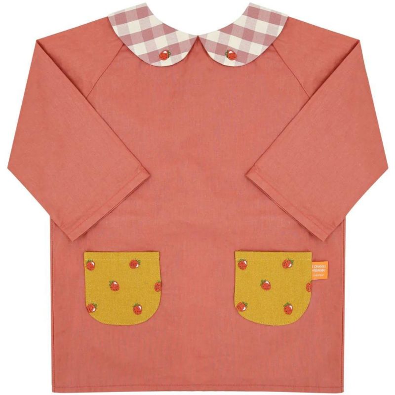 Tablier d'artiste Fraise Marsala personnalisable (2-6 ans) L'oiseau bateau