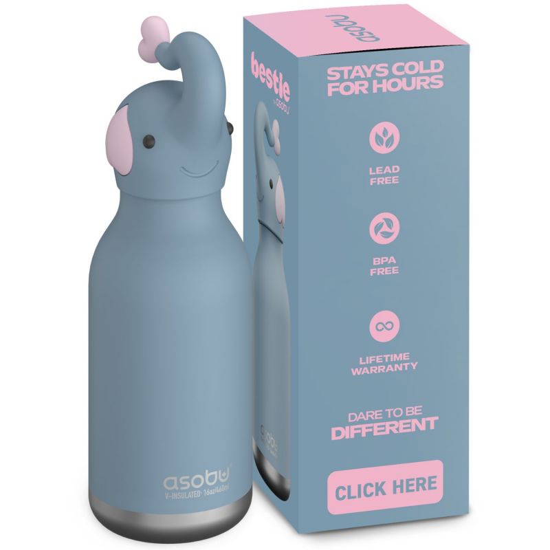 Gourde isotherme Bestie Eléphant (460 ml) Asobu Packaging 5