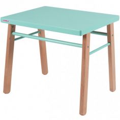 Table enfant en bois Gabriel hybride laquée vert d'eau - Combelle