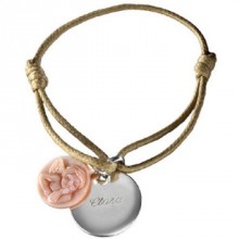 Bracelet cordon Ange (argent 925° et nacre)  par Petits trésors