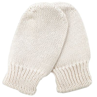Moufles bébé en tricot Ivory (0-1 mois) Babyshower