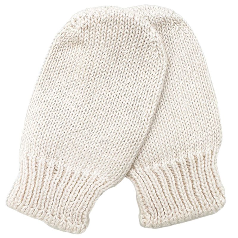 Moufles bébé en tricot Ivory (0-1 mois) Babyshower Produit 1