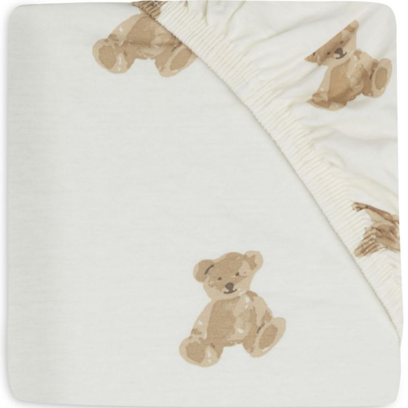 Drap housse en coton ours Teddy Bear (60 x 120 cm) Jollein Produit 1 grande taille