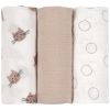Lot de 3 langes mousseline GOTS Tiny Team Chat (60x60 cm) Lässig Produit 3