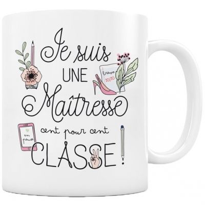 Mug Maîtresse 100% classe Créa Bisontine