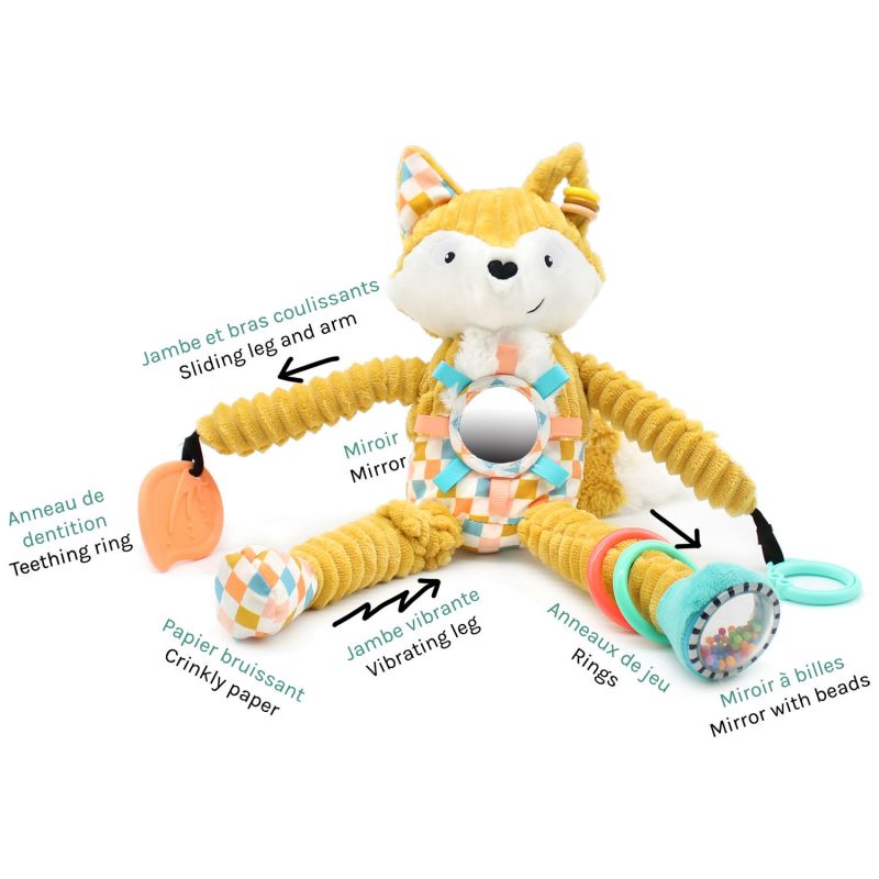 Peluche d'activités à suspendre Cyranos le Renard Les Déglingos Produit 6